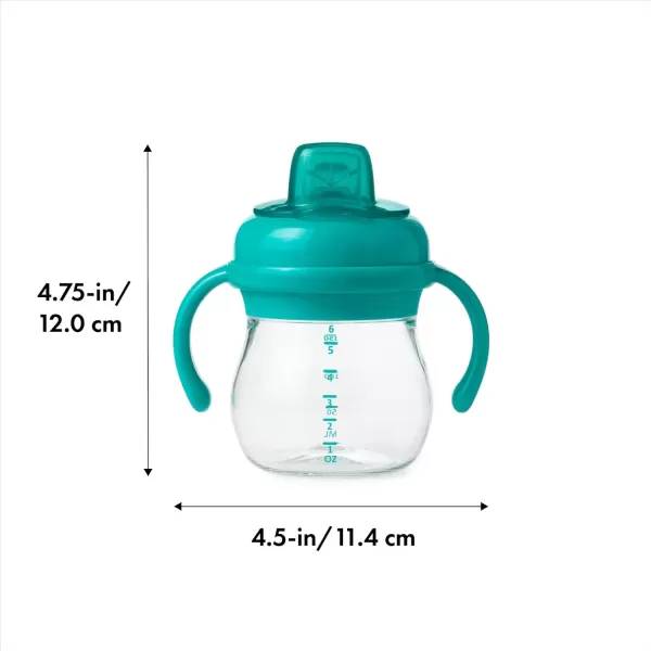 OXO Tot Transitions Soft Spout Sippy Cup with Removable Handles - 6 oz. - Blossom