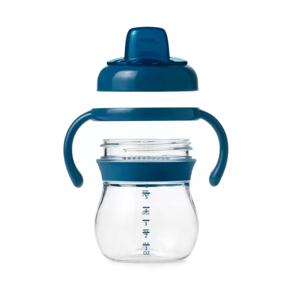 OXO Tot Transitions Soft Spout Sippy Cup with Removable Handles - 6 oz. - Blossom