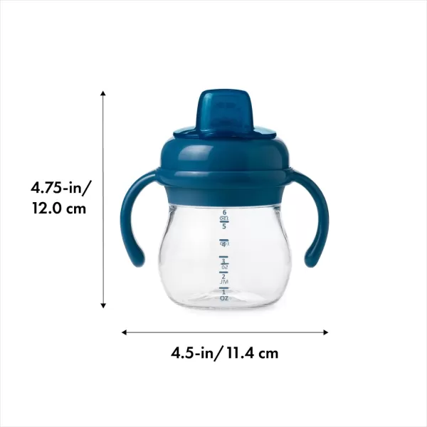 OXO Tot Transitions Soft Spout Sippy Cup with Removable Handles - 6 oz. - Blossom