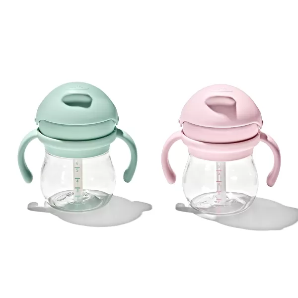 OXO Tot Transitions Straw Cup with Handles 6 oz. - Opal and Dusk - 2 Pack