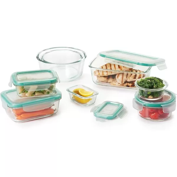 OXO Good Grips 8 Piece Prep, Serve and Store Smart Seal Glass Food Storage Set