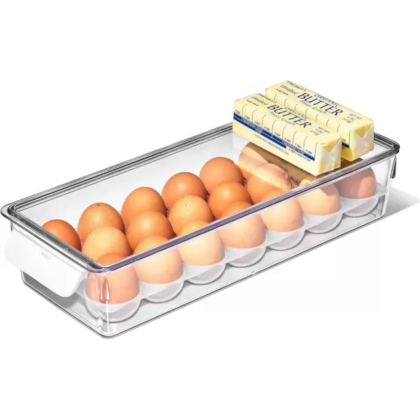 OXO Good Grips Fridge Egg Holder with Removable Tray and Lid