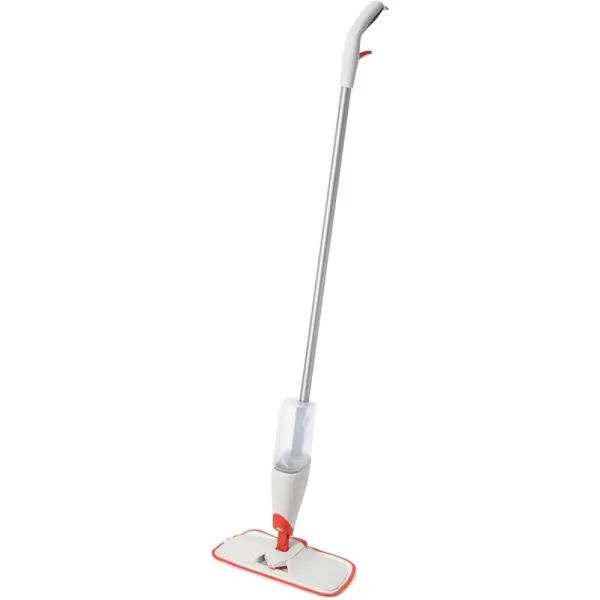 OXO Good Grips Microfiber Spray Mop with Slide-Out Scrubber,Red/White
