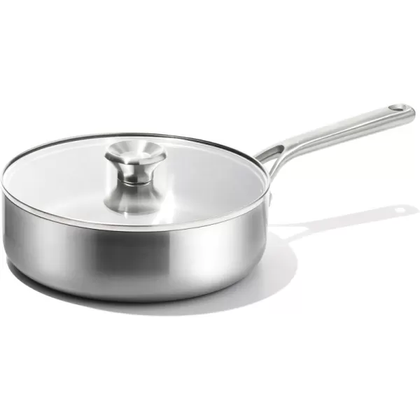 OXO Mira Tri-Ply Stainless Steel, 5QT Stock Pot with Lid, Induction, Multi Clad, Dishwasher and Metal Utensil Safe