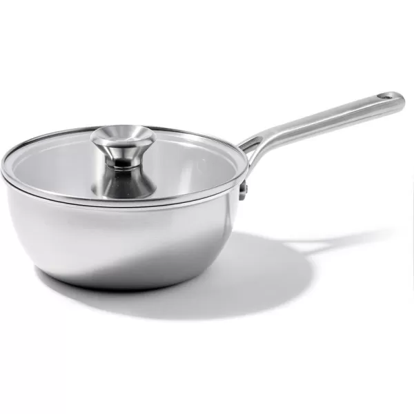OXO Mira Tri-Ply Stainless Steel, 5QT Stock Pot with Lid, Induction, Multi Clad, Dishwasher and Metal Utensil Safe