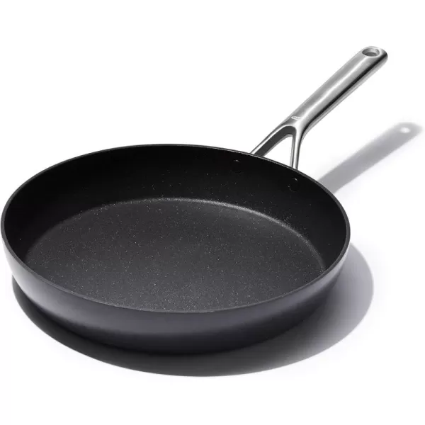 OXO Professional 12" Frying Pan Skillet, Hard Anodized Ceramic Nonstick Cookware PFAS-Free, Induction Suitable, Stainless Steel Handles, Diamond Reinforced Coating, Dishwasher Safe, Oven Safe, Black