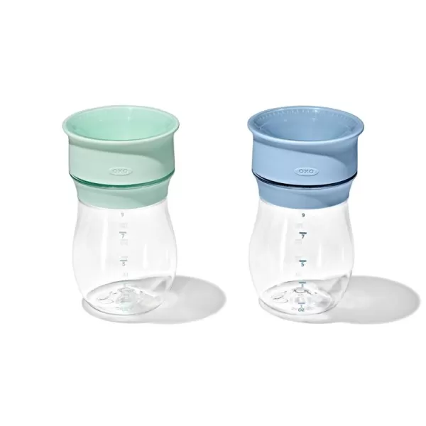 OXO Tot Transitions 360 Cup 9 Oz. - Opal and Blossom - 2 Pack