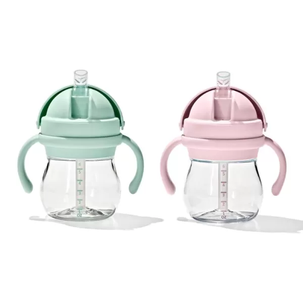OXO Tot Transitions Straw Cup with Handles 6 oz. - Opal and Dusk - 2 Pack