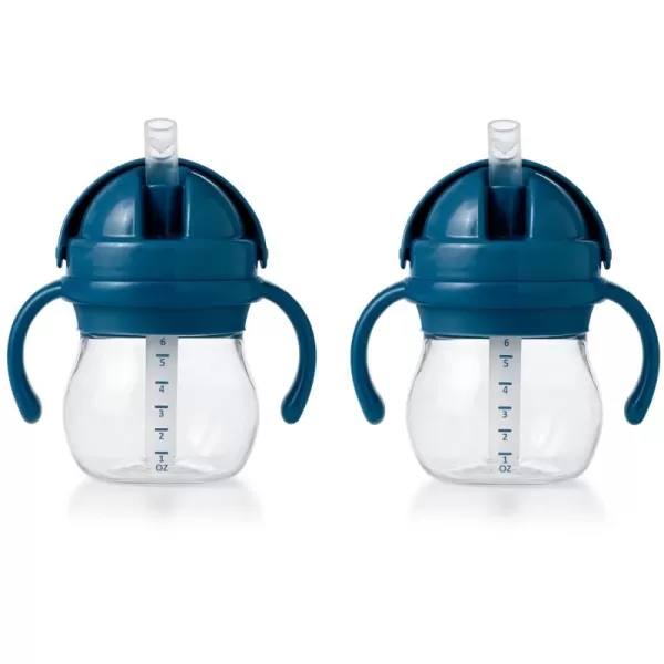 OXO Tot Transitions Straw Cup with Handles 6 oz. - Opal and Dusk - 2 Pack