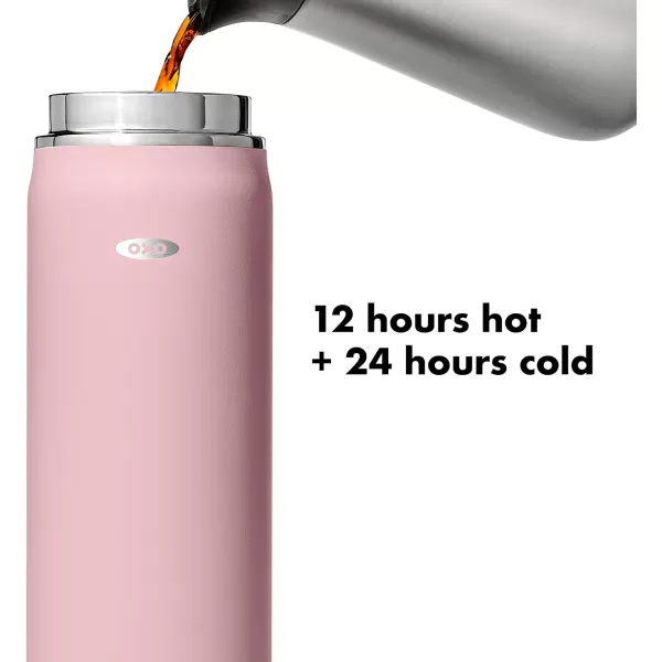 OXO 40 oz Insulated Handled Lid Water Bottle, Rose Quartz