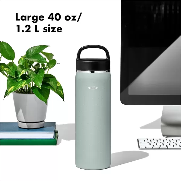 OXO 40 oz Insulated Handled Lid Water Bottle, Rose Quartz