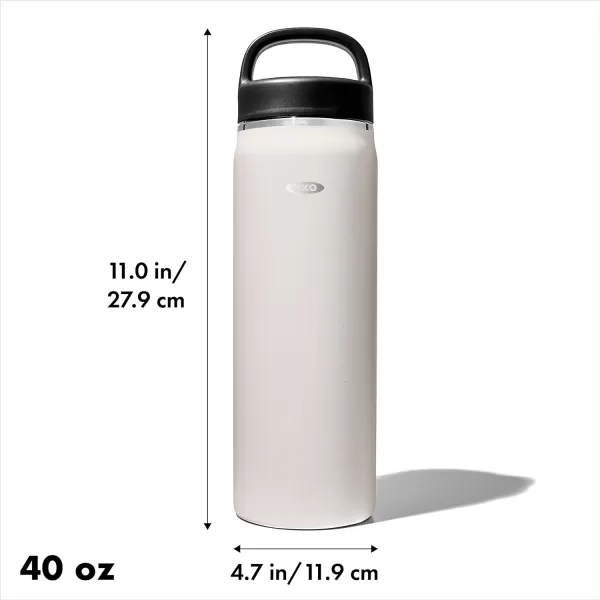 OXO 40 oz Insulated Handled Lid Water Bottle, Rose Quartz