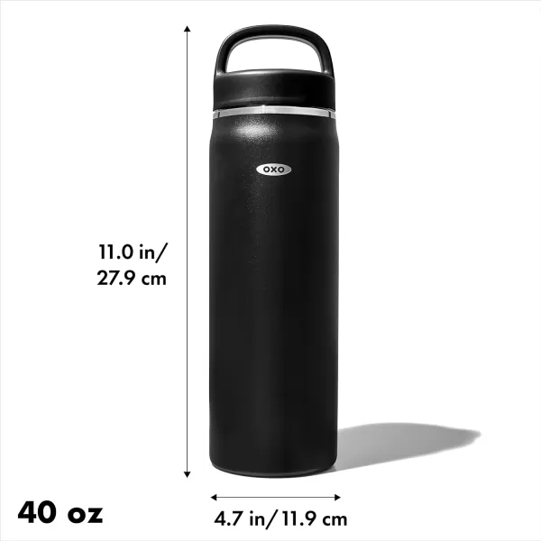 OXO 40 oz Insulated Handled Lid Water Bottle, Rose Quartz