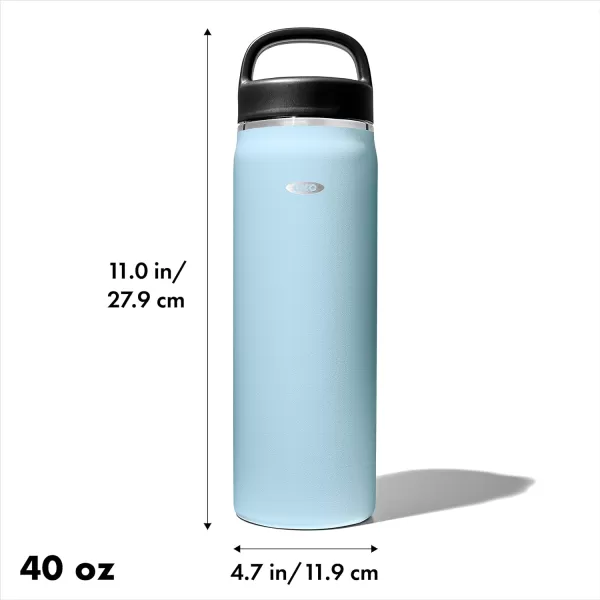 OXO 40 oz Insulated Handled Lid Water Bottle, Rose Quartz