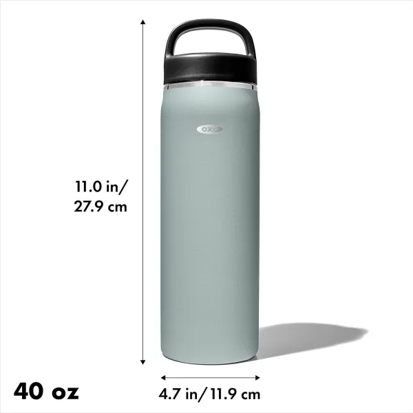 OXO 40 oz Insulated Handled Lid Water Bottle, Rose Quartz