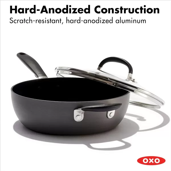 OXO Good Grips 11” Square Grill Pan, 3-Layered German Engineered Nonstick Coating, Stainless Steel Handle with Nonslip Silicone, Black