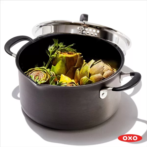 OXO Good Grips 11” Square Grill Pan, 3-Layered German Engineered Nonstick Coating, Stainless Steel Handle with Nonslip Silicone, Black