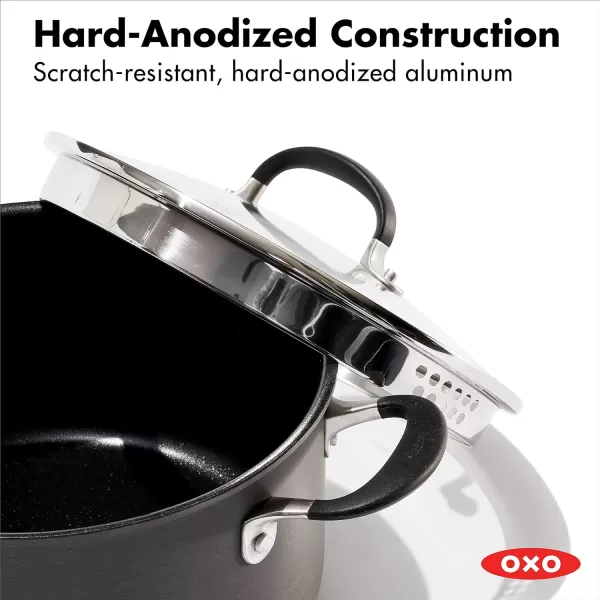 OXO Good Grips 11” Square Grill Pan, 3-Layered German Engineered Nonstick Coating, Stainless Steel Handle with Nonslip Silicone, Black