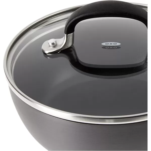 OXO Good Grips 11” Square Grill Pan, 3-Layered German Engineered Nonstick Coating, Stainless Steel Handle with Nonslip Silicone, Black
