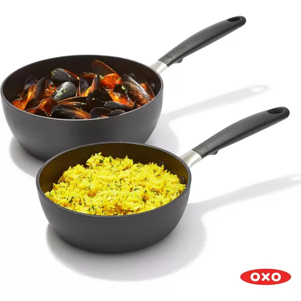 OXO Good Grips 11” Square Grill Pan, 3-Layered German Engineered Nonstick Coating, Stainless Steel Handle with Nonslip Silicone, Black