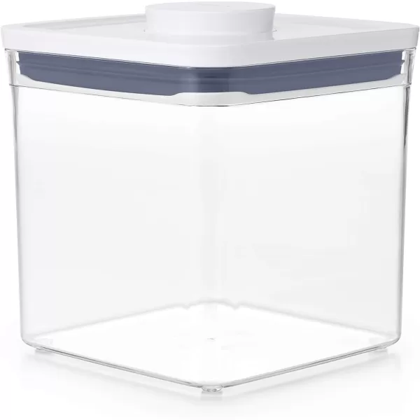 OXO Good Grips 3-PC Small Square Short POP Container Set, White,Grey