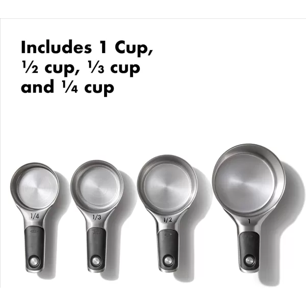 OXO Good Grips 3-Piece Angled Measuring Cup Set, Black
