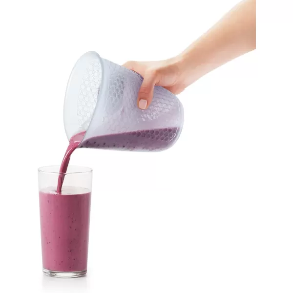 OXO Good Grips 3 Piece Squeeze &amp; Pour Silicone Measuring Cup Set, Blue
