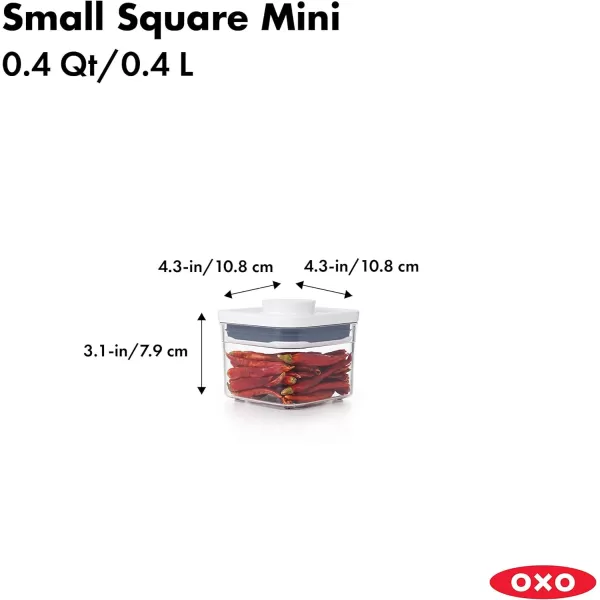 OXO Good Grips 4-Piece Mini POP Container Set, clear