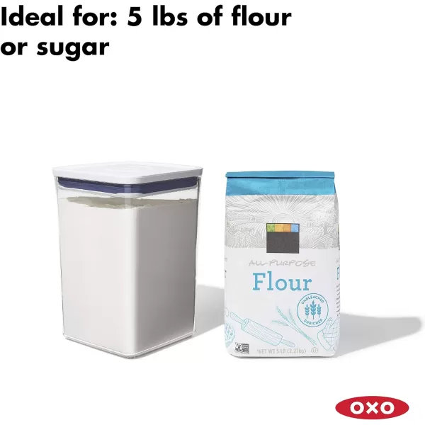 OXO Good Grips 6 Piece Large Canister Set with Scoops, 4.4 qt each, White