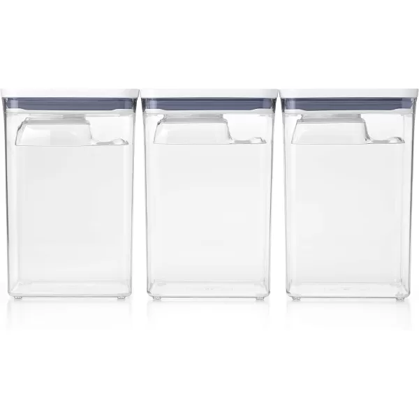 OXO Good Grips 6 Piece Large Canister Set with Scoops, 4.4 qt each, White