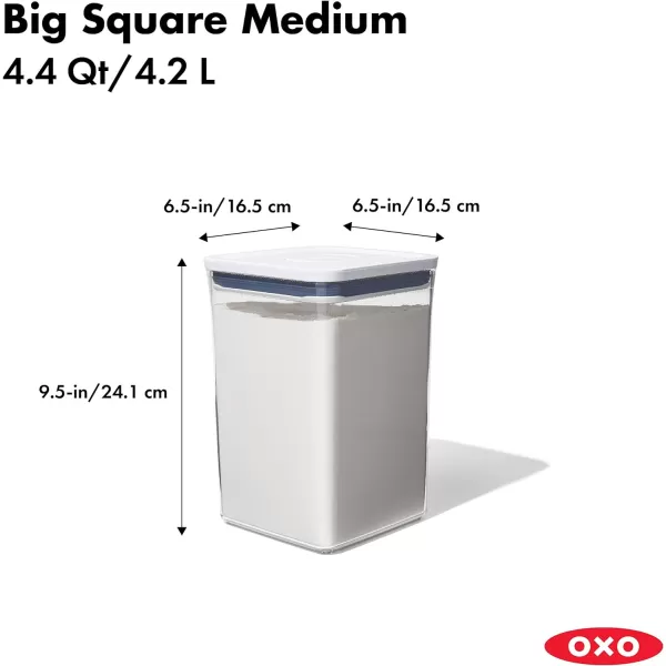 OXO Good Grips 6 Piece Large Canister Set with Scoops, 4.4 qt each, White