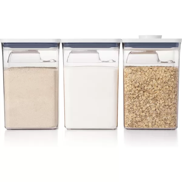OXO Good Grips 6 Piece Large Canister Set with Scoops, 4.4 qt each, White