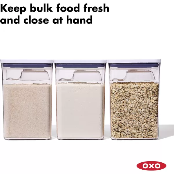 OXO Good Grips 6 Piece Large Canister Set with Scoops, 4.4 qt each, White