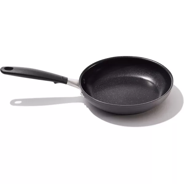 OXO Good Grips 8" Frying Pan Skillet, 3-Layered German Engineered Nonstick Coating, Stainless Steel Handle with Nonslip Silicone, Black