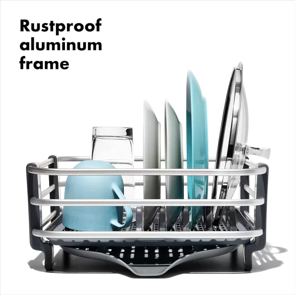 OXO Good Grips Aluminum Dish Rack, Gray