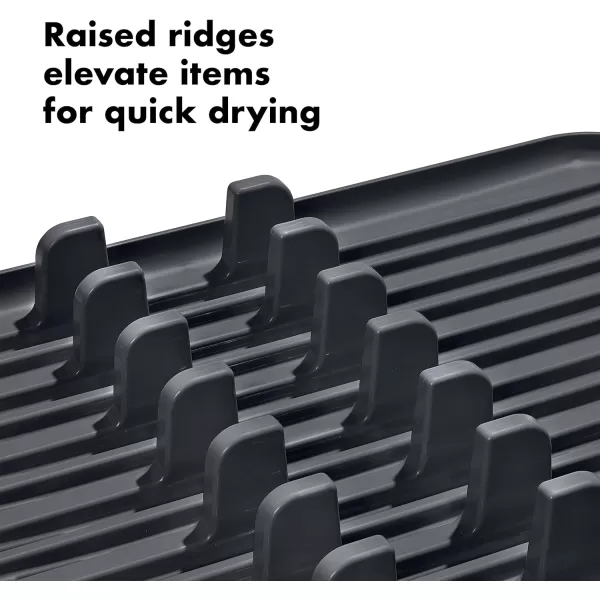 OXO Good Grips Aluminum Dish Rack, Gray