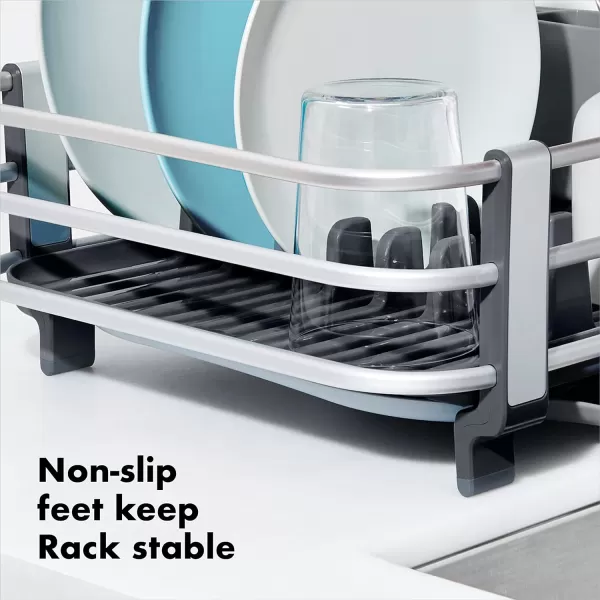OXO Good Grips Aluminum Dish Rack, Gray