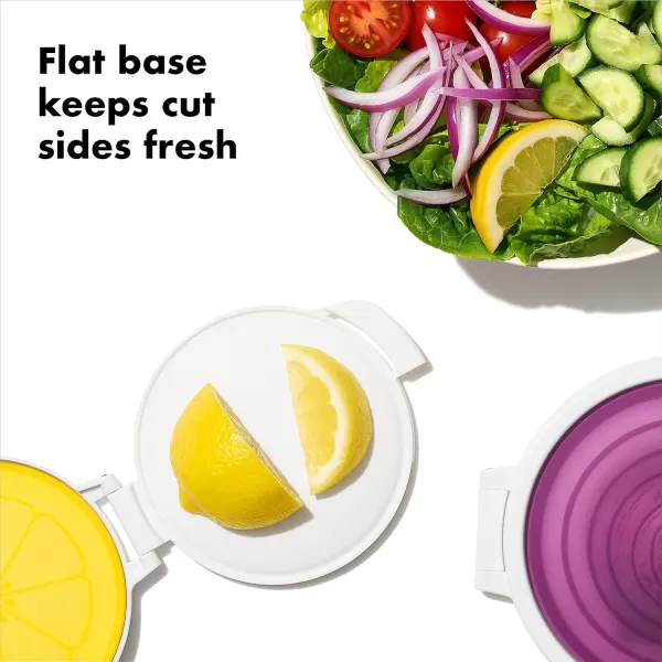 OXO Good Grips Cut &amp; Keep Reusable Silicone Produce Saver Set - Onion and Lemon