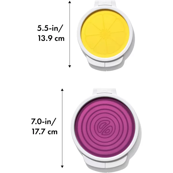 OXO Good Grips Cut &amp; Keep Reusable Silicone Produce Saver Set - Onion and Lemon