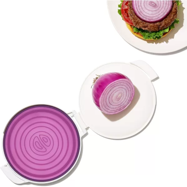 OXO Good Grips Cut &amp; Keep Reusable Silicone Produce Saver Set - Onion and Lemon