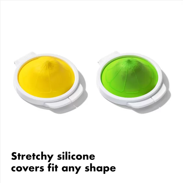 OXO Good Grips Cut &amp; Keep Reusable Silicone Produce Saver Set - Onion and Lemon