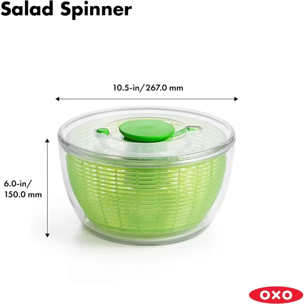 OXO Good Grips Large Salad Spinner - 6.22 Qt., White