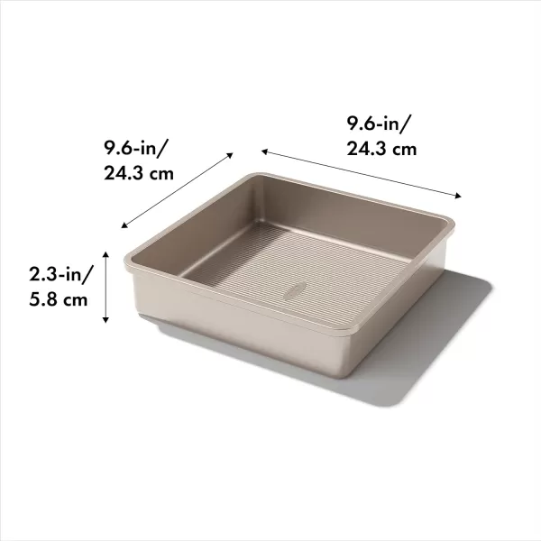 OXO Good Grips Non-Stick Pro Cake Pan Square 9 x 9 Inch, brown