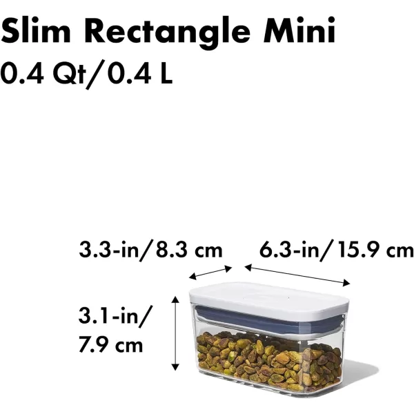 OXO Good Grips POP Container, 1.2 Qt - Rectangle - Pasta, Transparent