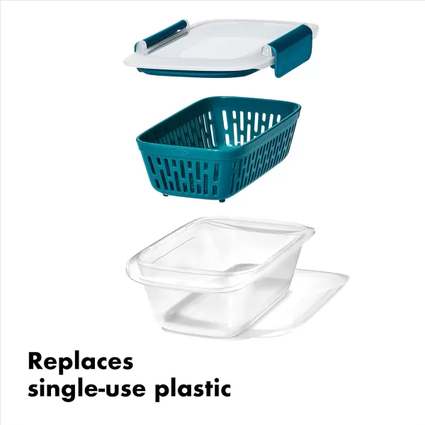 OXO Good Grips Prep &amp; Go 4.3 Cups/1.02 L Sandwich Container | Leakproof Food Storage | Ideal for sandwiches and leftovers | BPA Free | Microwave and Dishwasher Safe | Freezer Safe | Stain Resistant