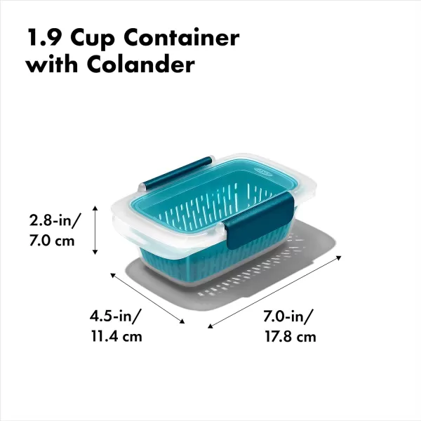 OXO Good Grips Prep &amp; Go 4.3 Cups/1.02 L Sandwich Container | Leakproof Food Storage | Ideal for sandwiches and leftovers | BPA Free | Microwave and Dishwasher Safe | Freezer Safe | Stain Resistant