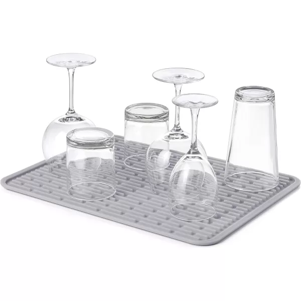 OXO Good Grips Silicone Stemware Drying Mat, Gray