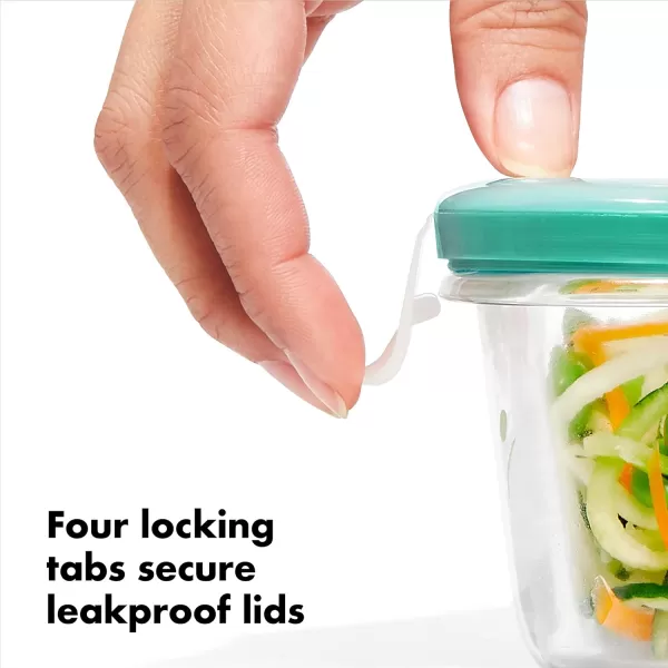 OXO Good Grips Smart Seal Leakproof Plastic Food Storage Container Set