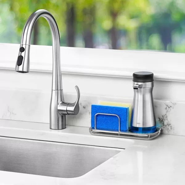 OXO Good Grips Stainless Steel Sponge Holder,Black