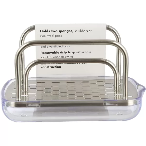 OXO Good Grips Stainless Steel Sponge Holder,Black
